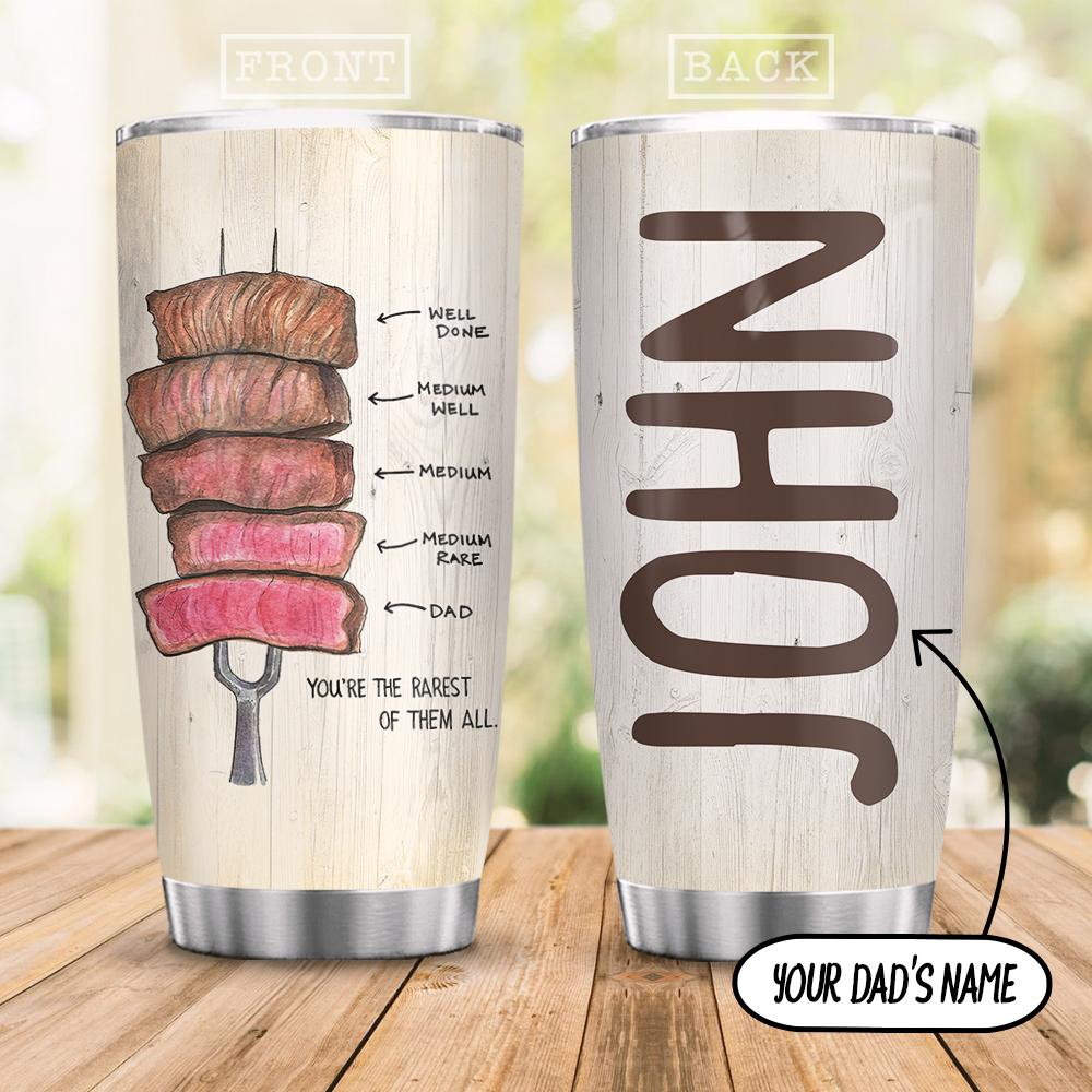 Personalized Father Steak Stainless Steel Tumbler
