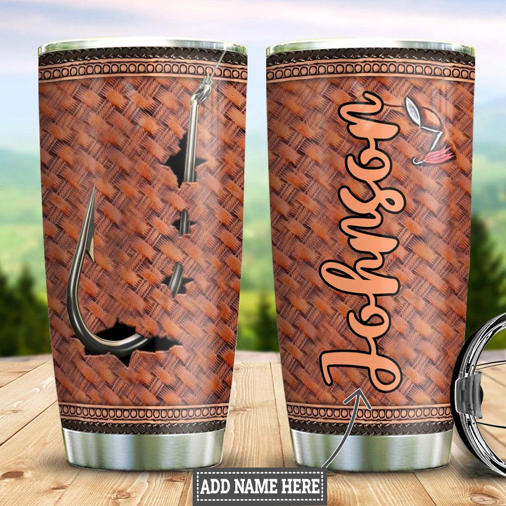 Personalized Fishing hook Stainless Steel Tumbler