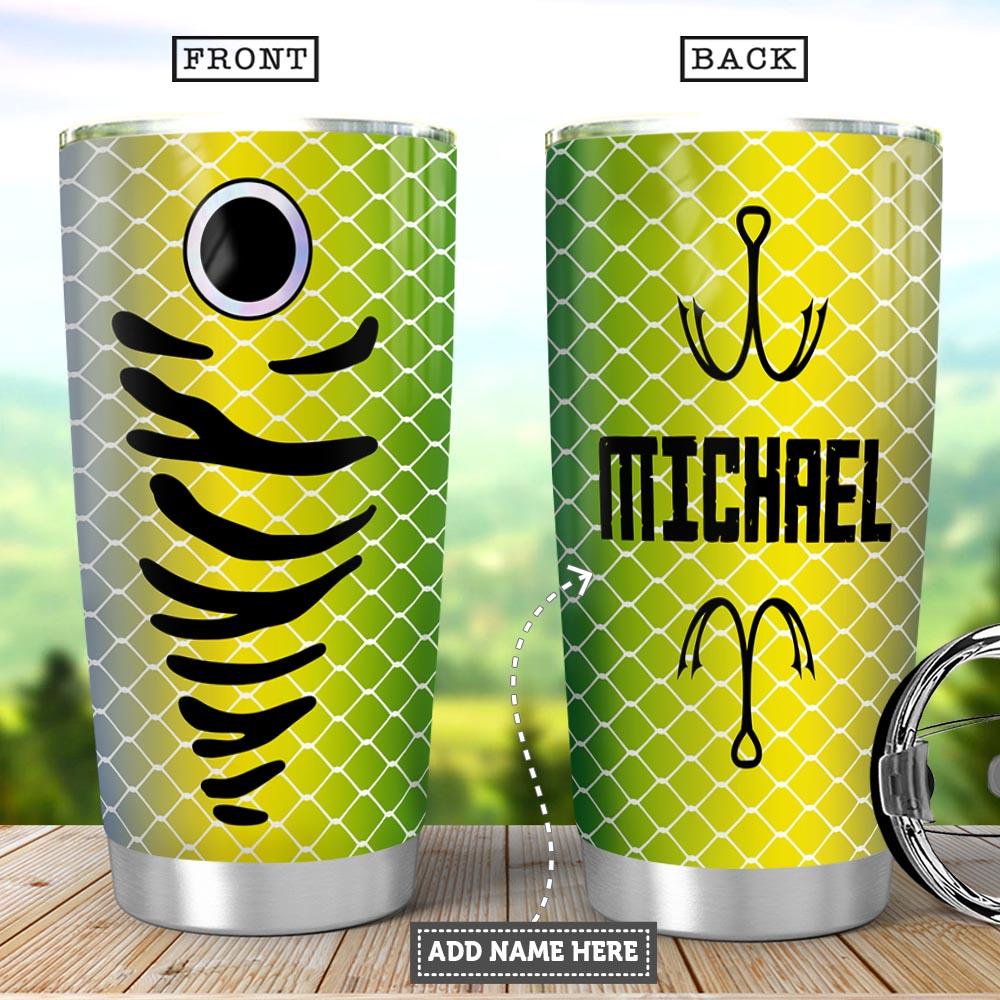 Personalized Fishing Lure Stainless Steel Tumbler
