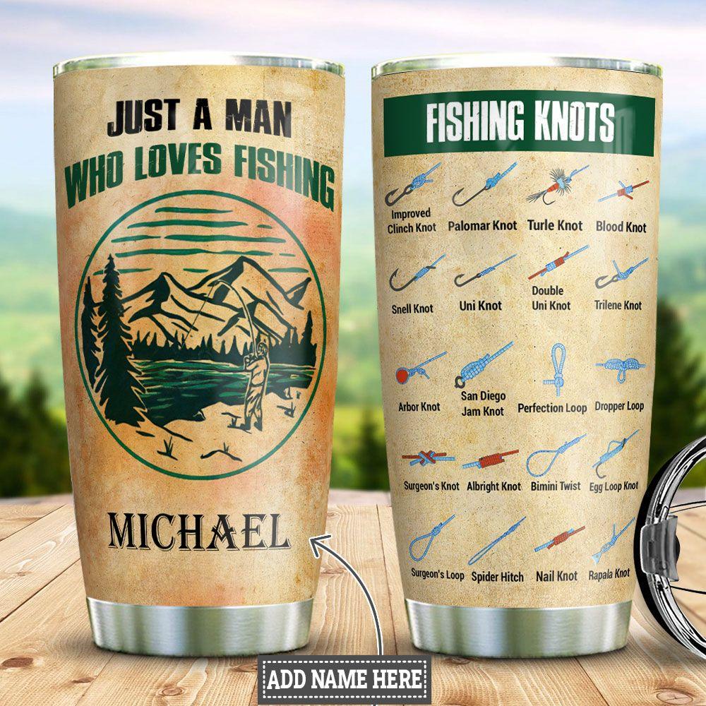 Personalized Fishing Man Stainless Steel Tumbler