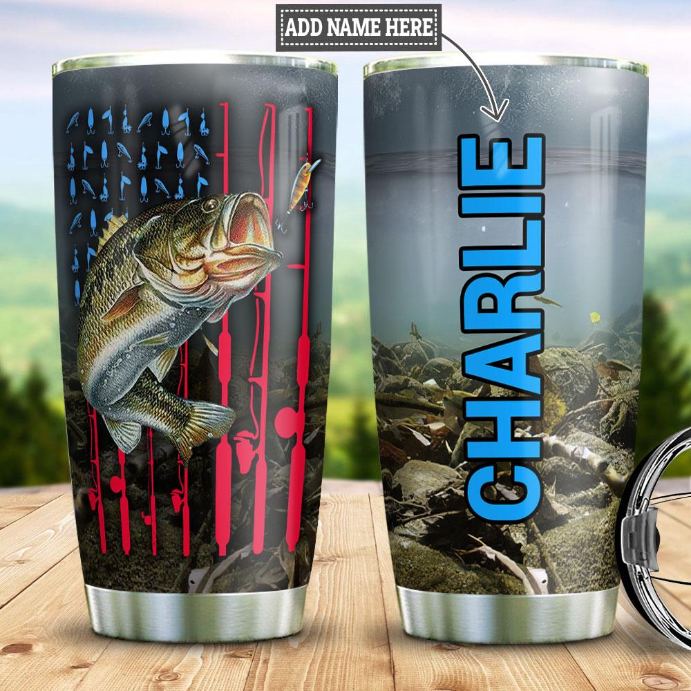 Personalized Fishing Patriot Stainless Steel Tumbler