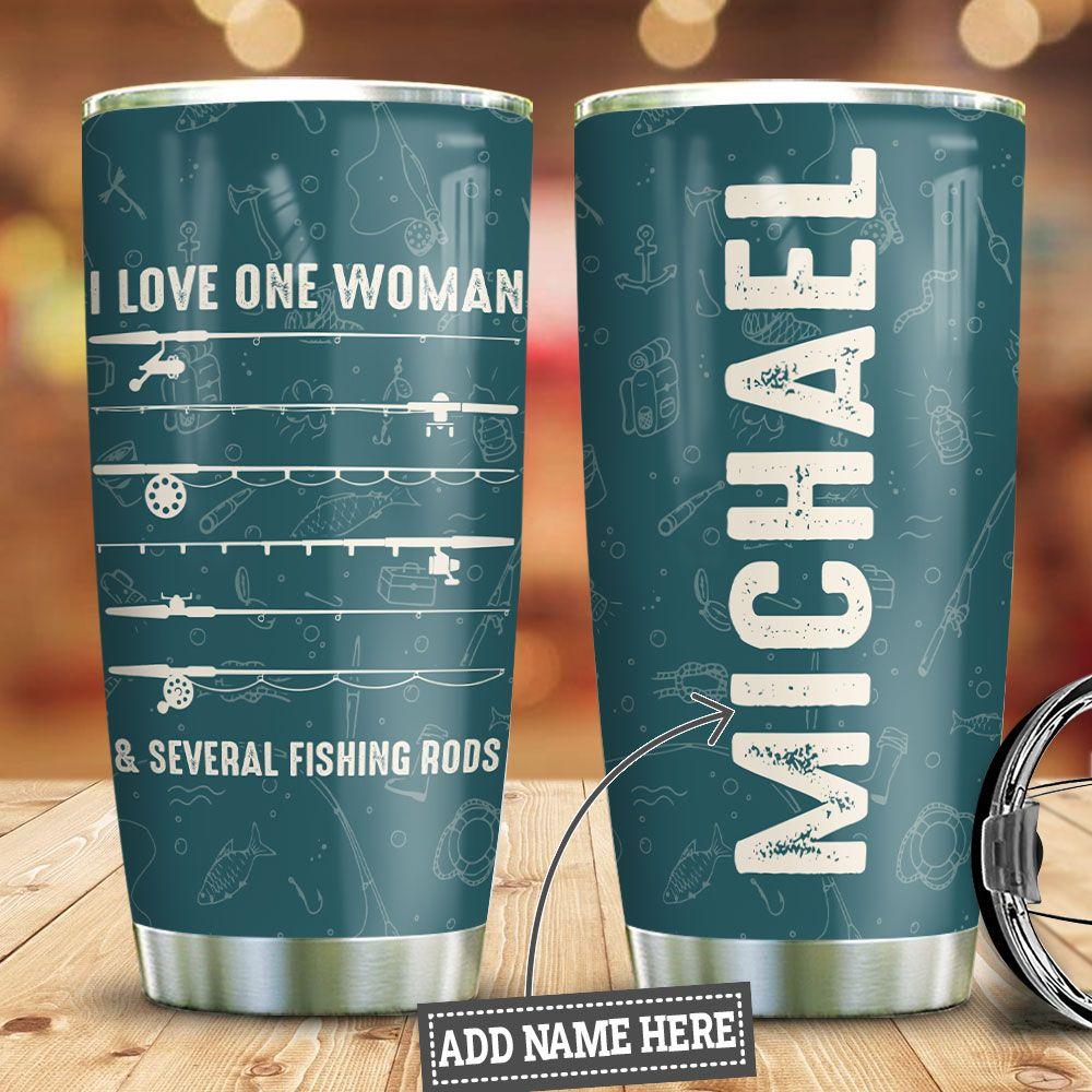 Personalized Fishing Rod Stainless Steel Tumbler