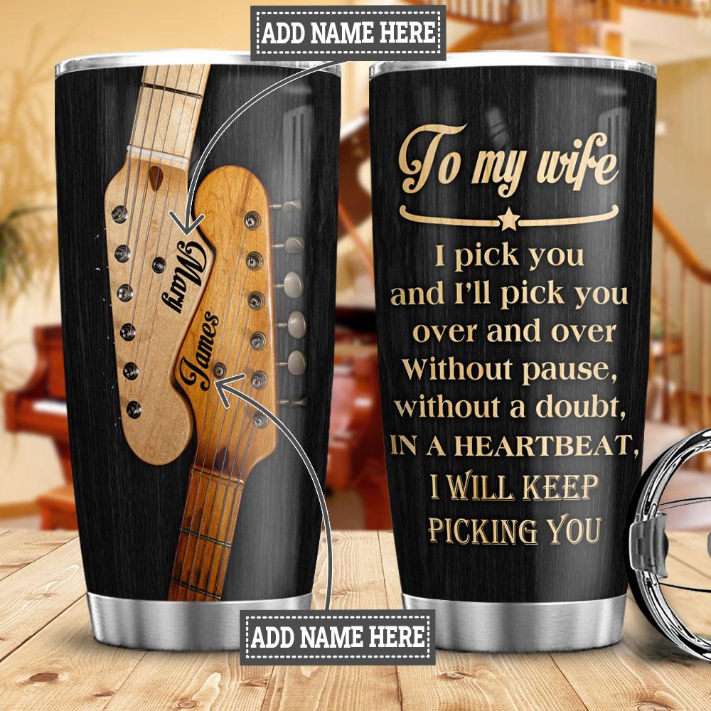 Personalized Guitar To My Wife Stainless Steel Tumbler