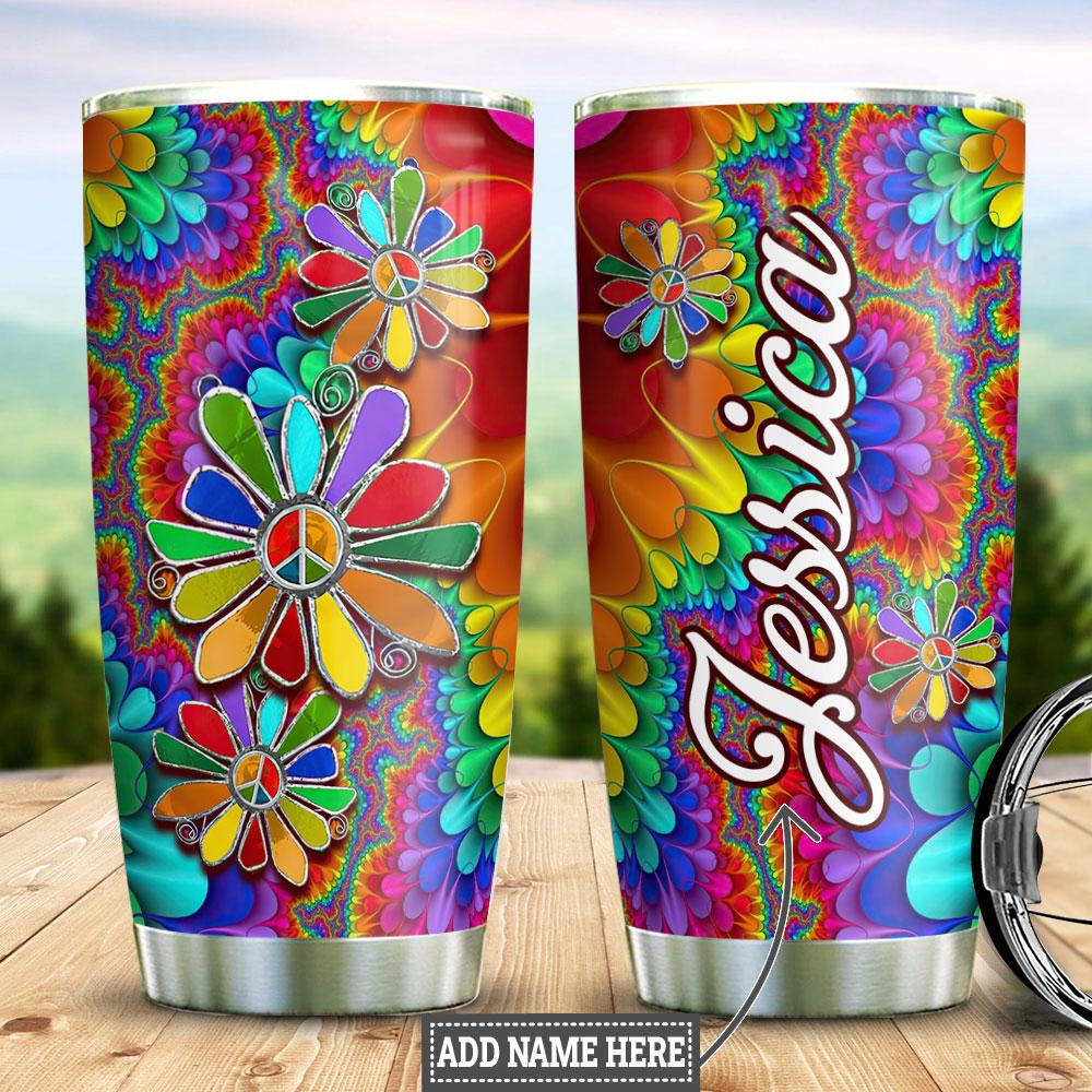 Personalized Hippie Colorful Stainless Steel Tumbler