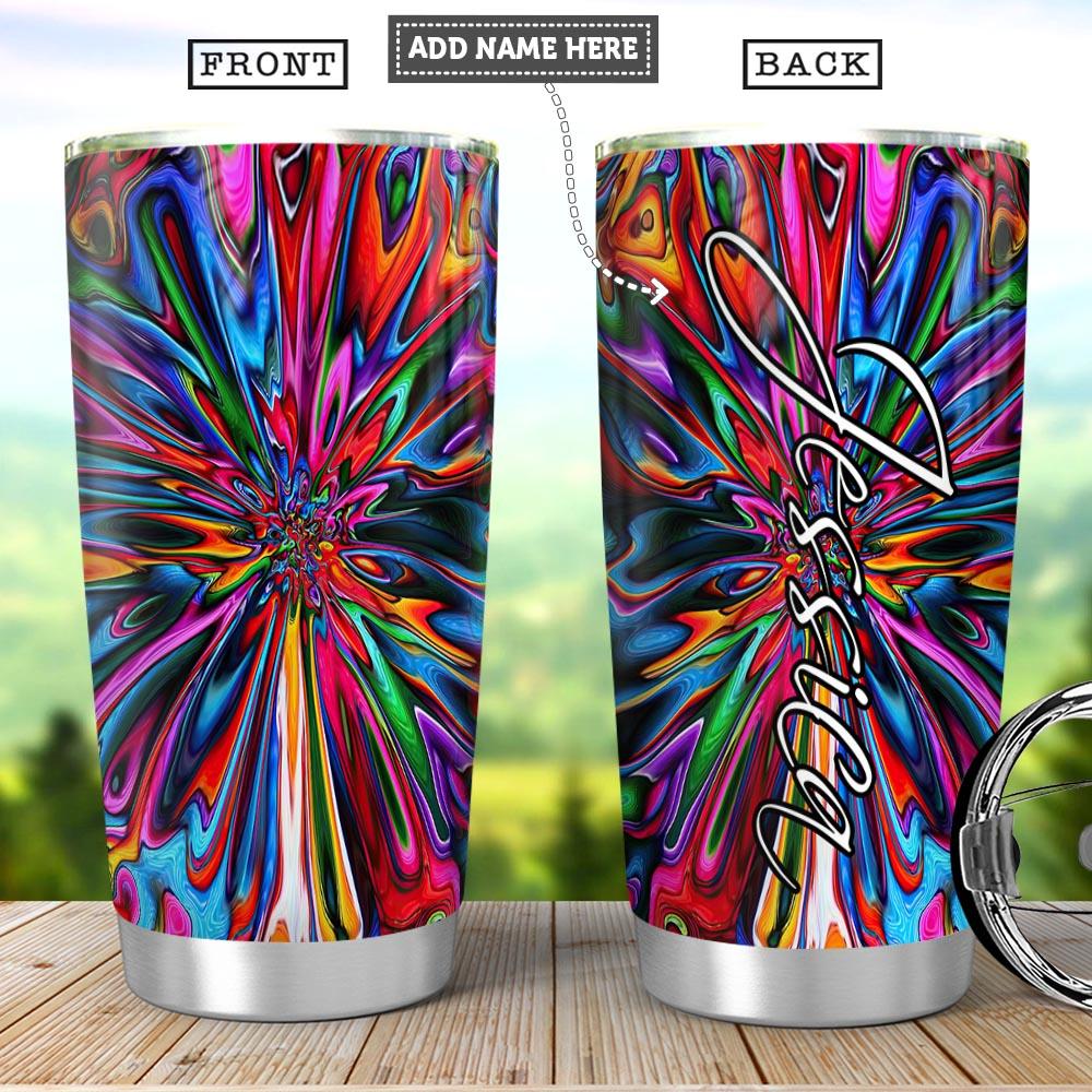 Personalized Hippie Stainless Steel Tumbler