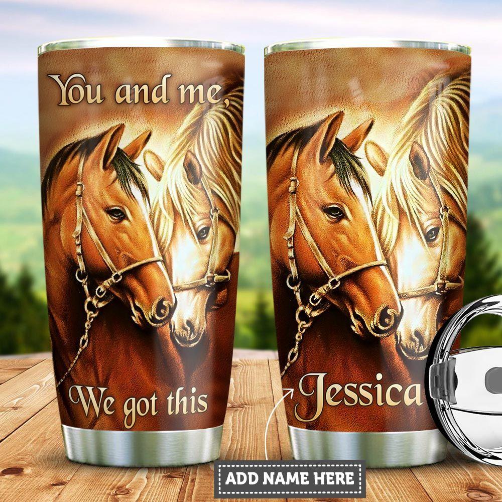 Personalized Horse Couple We Got This Stainless Steel Tumbler