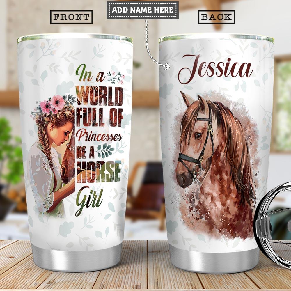 Personalized Horse Girl Stainless Steel Tumbler