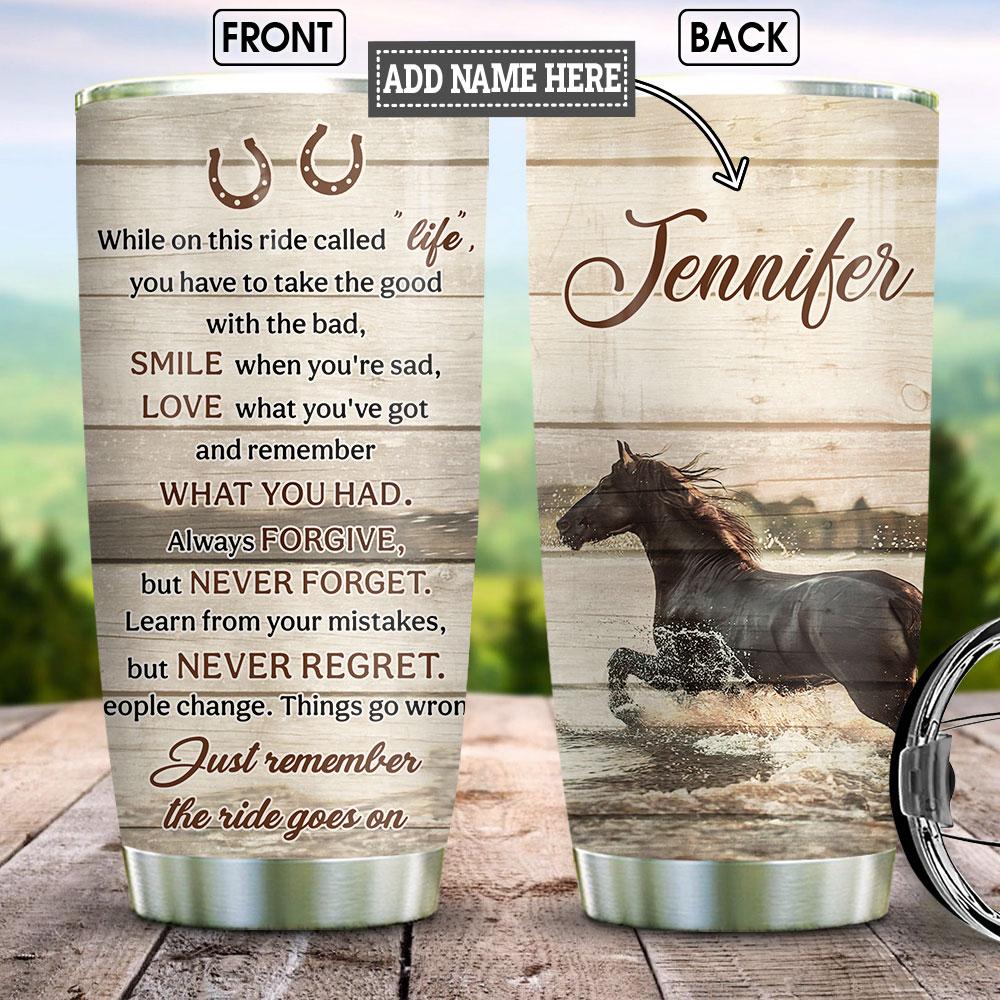 Personalized Horse Life Stainless Steel Tumbler
