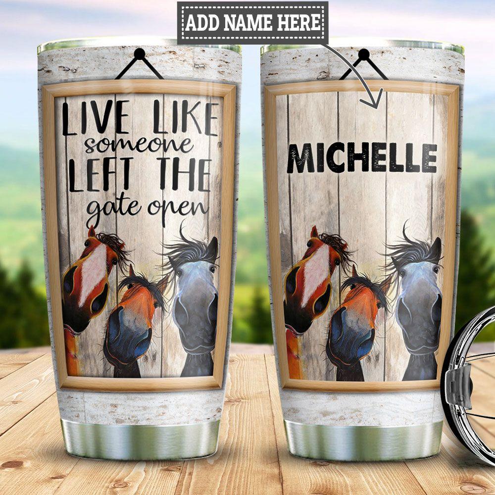 Personalized Horse Live Stainless Steel Tumbler
