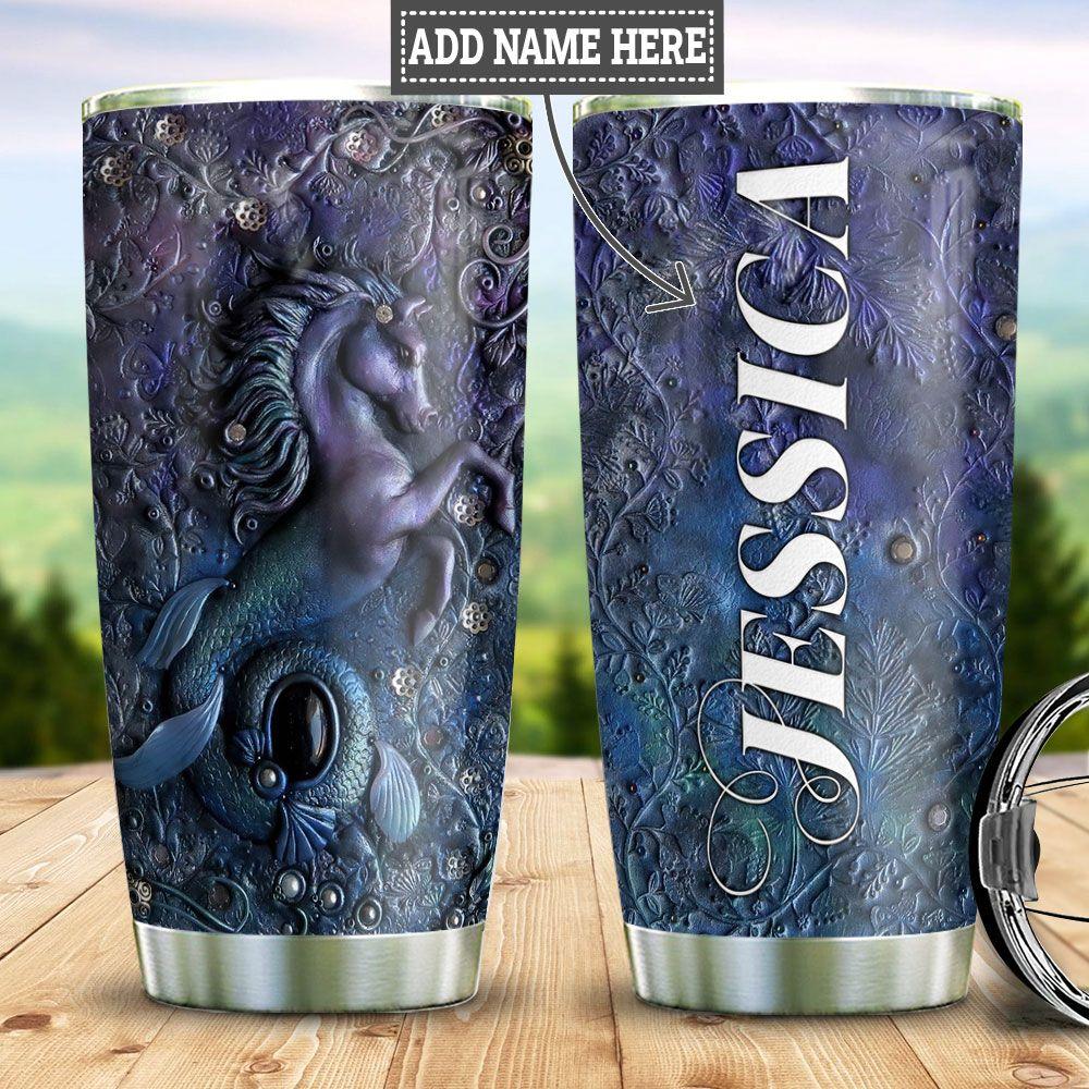 Personalized Horse Mermaid Stainless Steel Tumbler