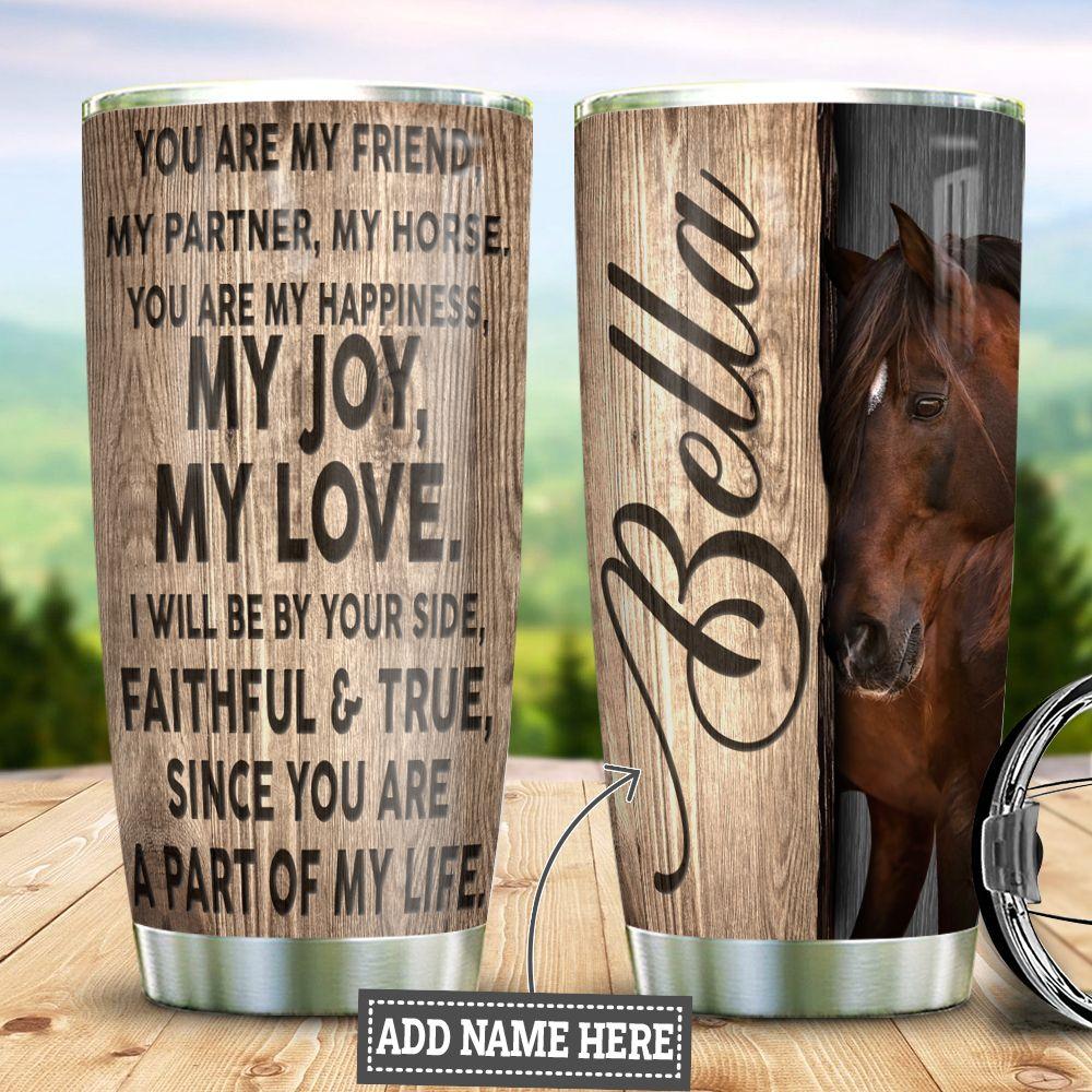 Personalized Horse Message Stainless Steel Tumbler