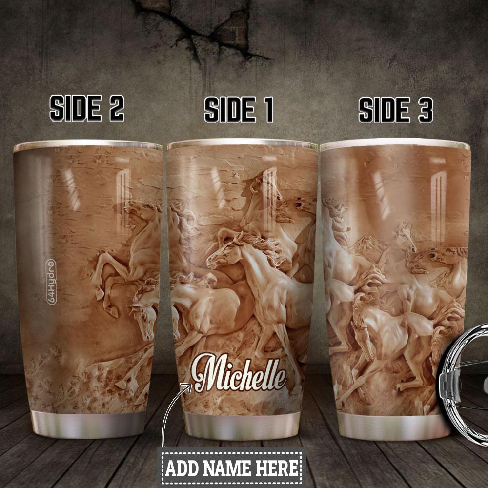 Personalized Horse Sculpture Style Stainless Steel Tumbler