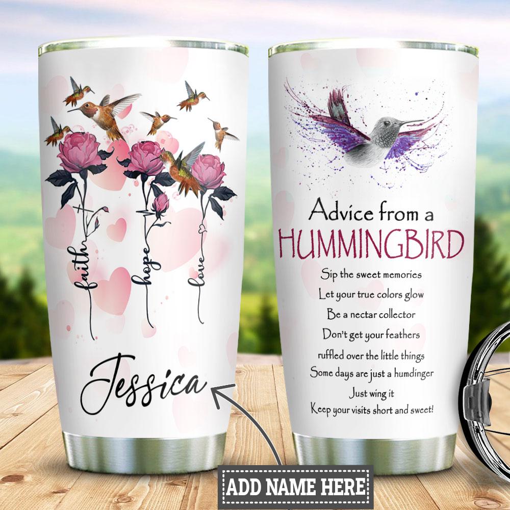 Personalized Hummingbird Advice Stainless Steel Tumbler