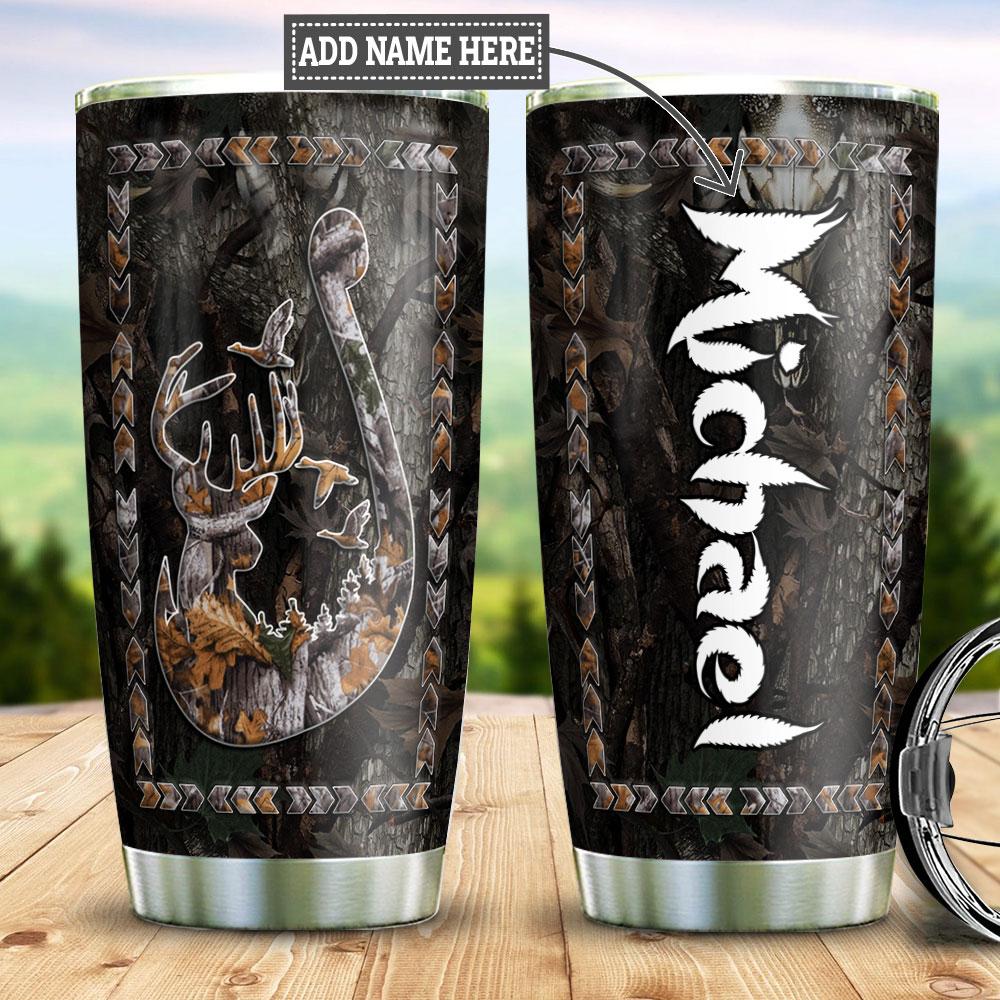 Personalized Hunting Fishing Stainless Steel Tumbler