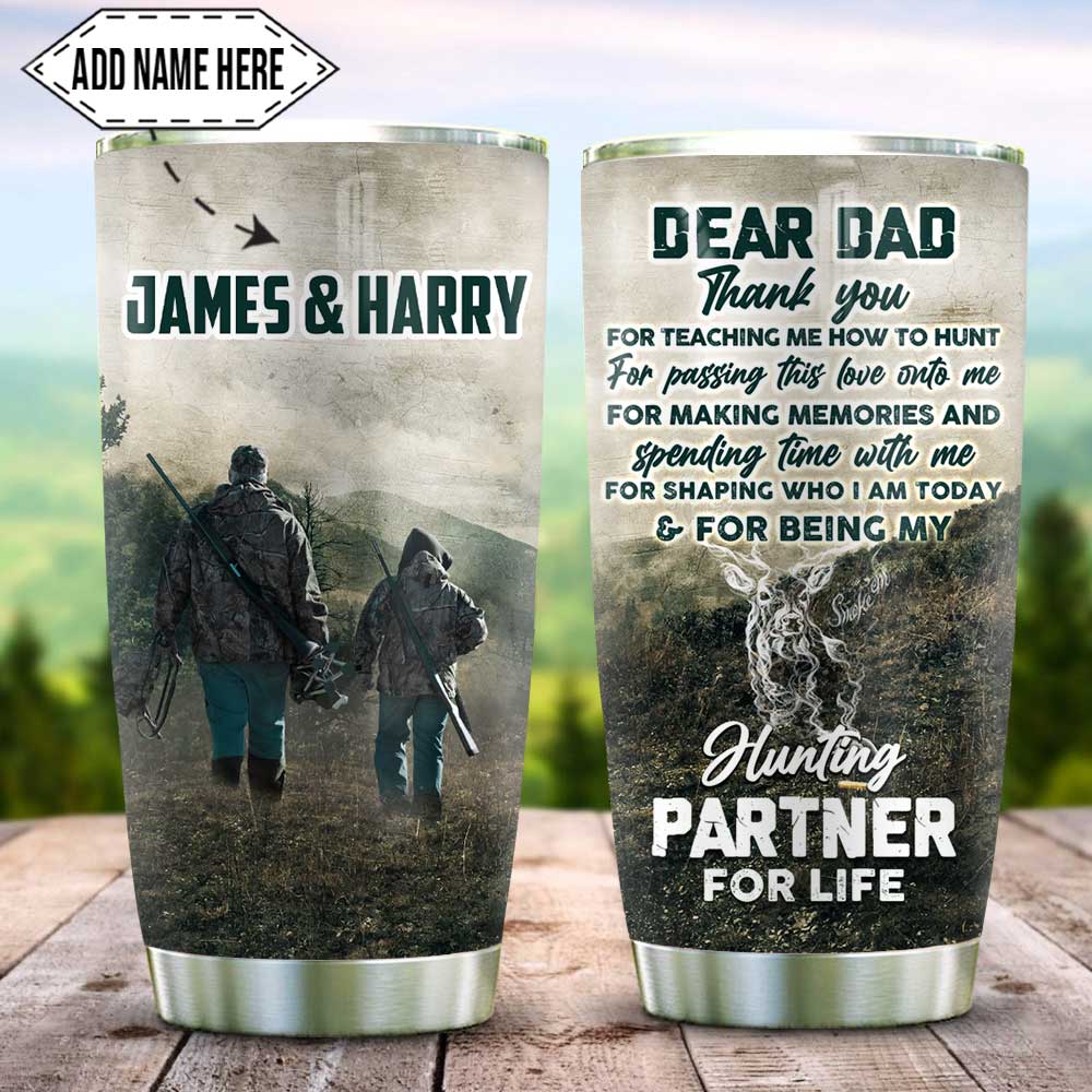 Personalized Hunting To My Dad Stainless Steel Tumbler