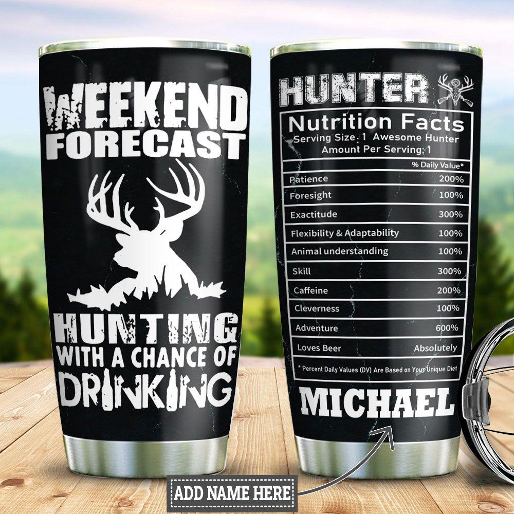 Personalized Hunting Weekend Facts Stainless Steel Tumbler