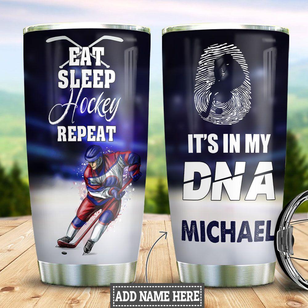 Personalized Ice Hockey DNA Stainless Steel Tumbler