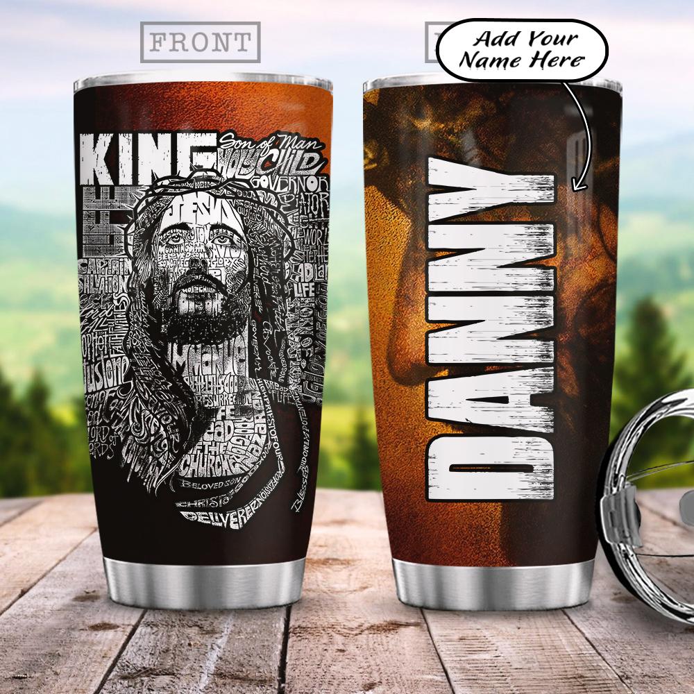 Personalized Jesus Words Stainless Steel Tumbler