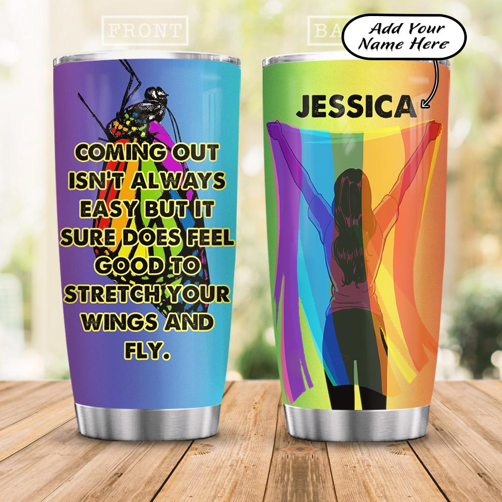 Personalized LGBT Coming Out Stainless Steel Tumbler