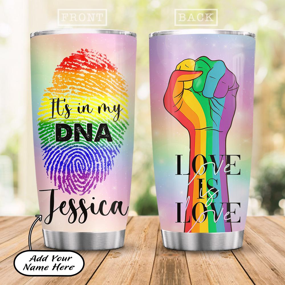 Personalized LGBT DNA Stainless Steel Tumbler