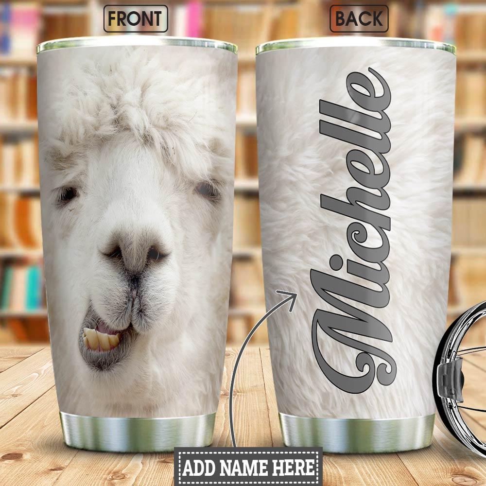 Personalized Llama Face Stainless Steel Tumbler