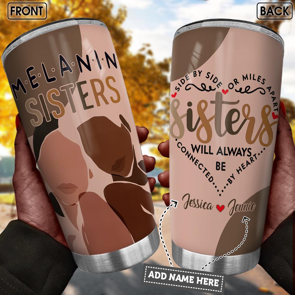 Personalized Melanin Sisters BWM Stainless Steel Tumbler