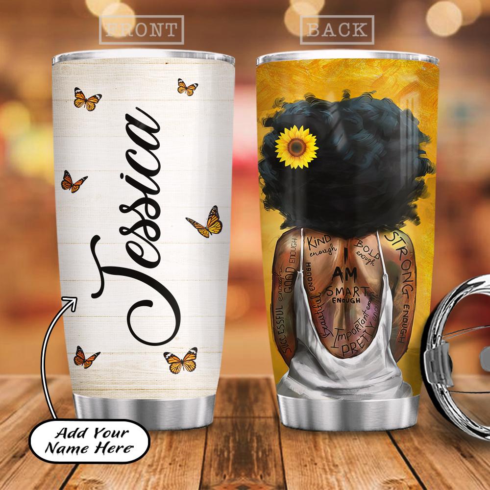 Personalized Melanin Strong Stainless Steel Tumbler