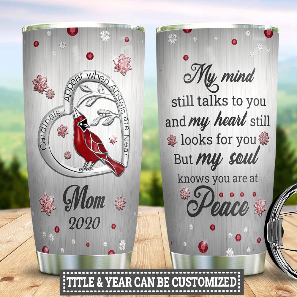 Personalized Memory Cardinal Jewelry Style Stainless Steel Tumbler