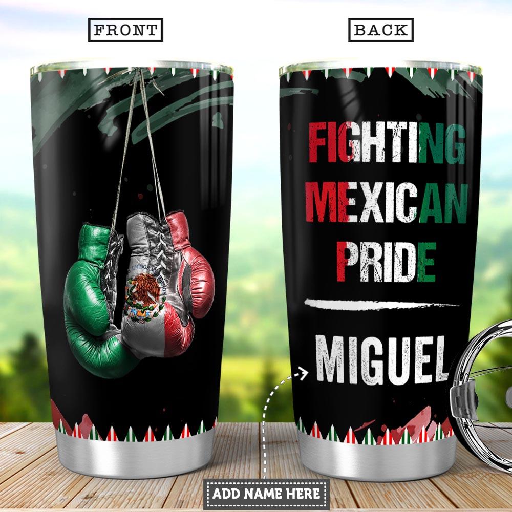Personalized Mexico Boxing Stainless Steel Tumbler