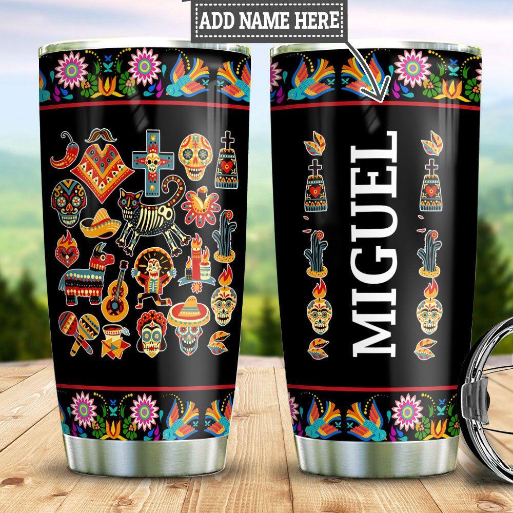 Personalized Mexico Sugar Skull Stainless Steel Tumbler