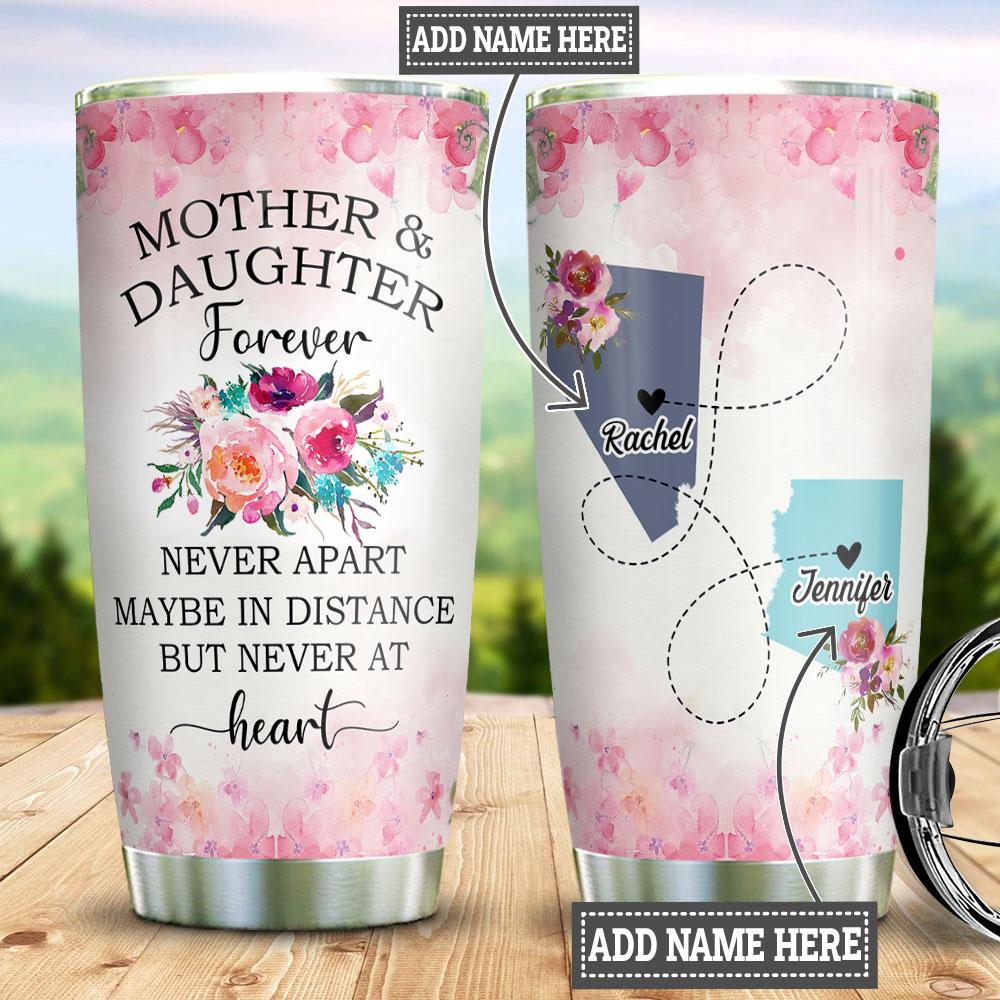 Personalized Mom And Daughter Forever Stainless Steel Tumbler