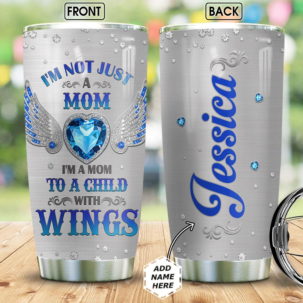 Personalized Mom To A Child With Wings Stainless Steel Tumbler