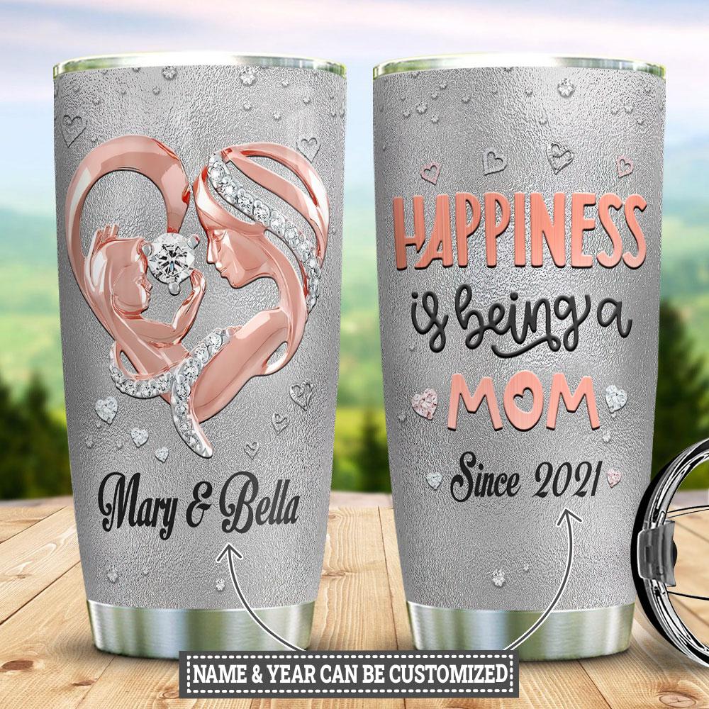 Personalized New Mom Jewelry Style Stainless Steel Tumbler