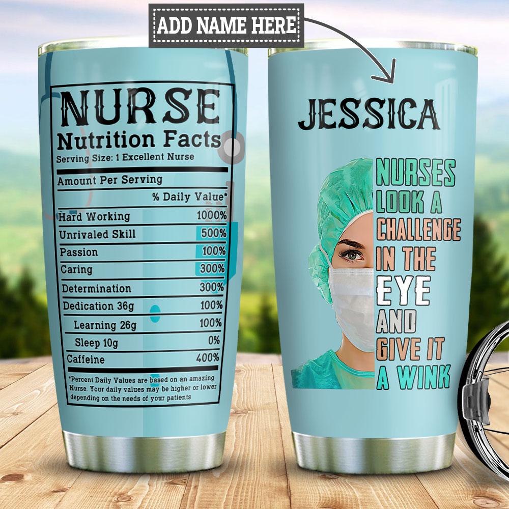 Personalized Nurse Challenge Facts Stainless Steel Tumbler