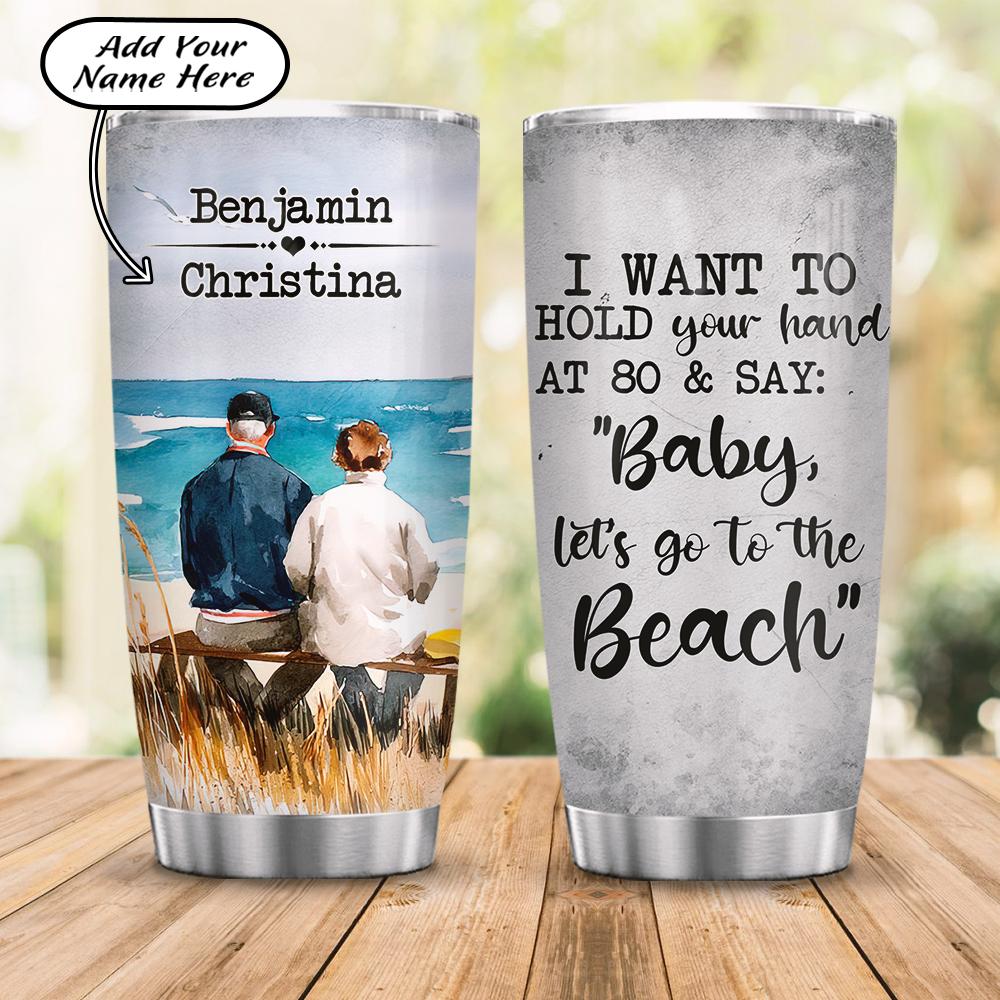Personalized Old Couples Stainless Steel Tumbler