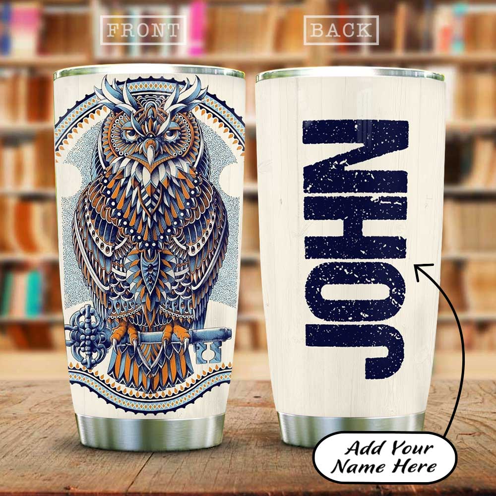 Personalized Owl Stainless Steel Tumbler