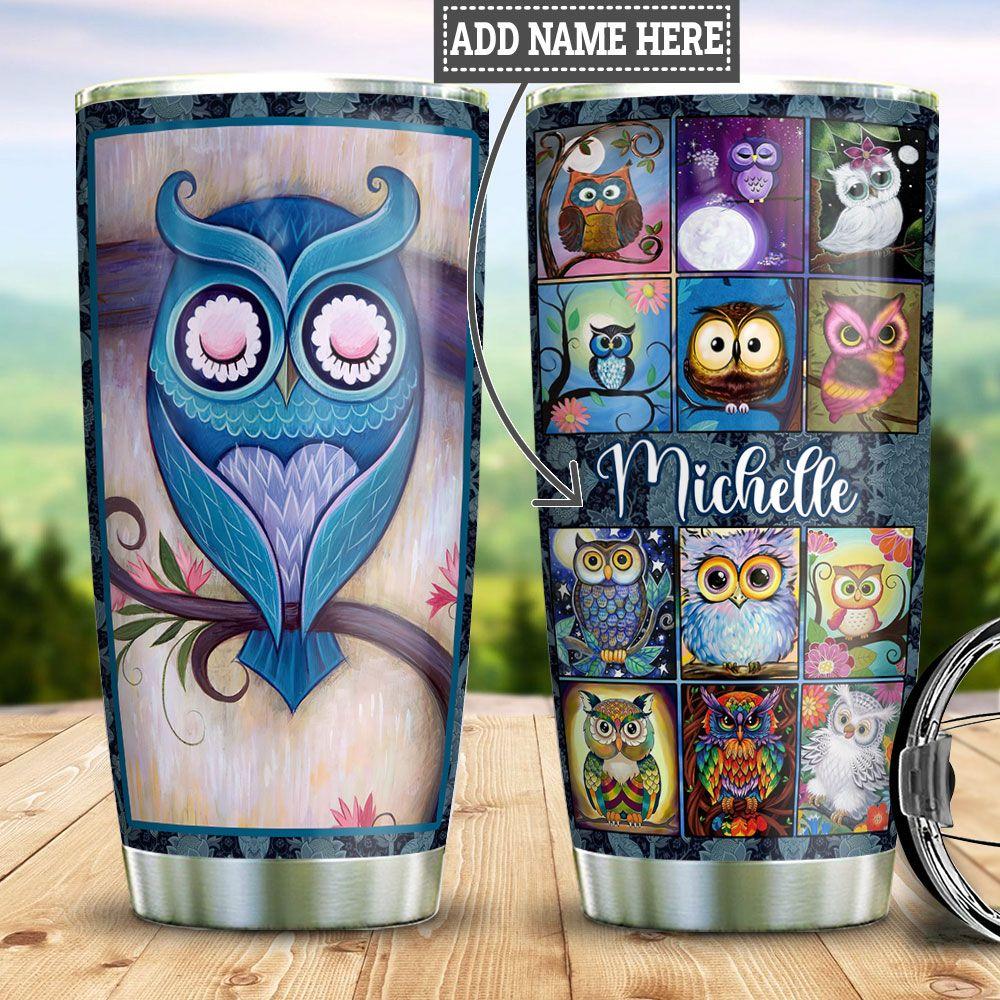 Personalized Owl Stainless Steel Tumbler
