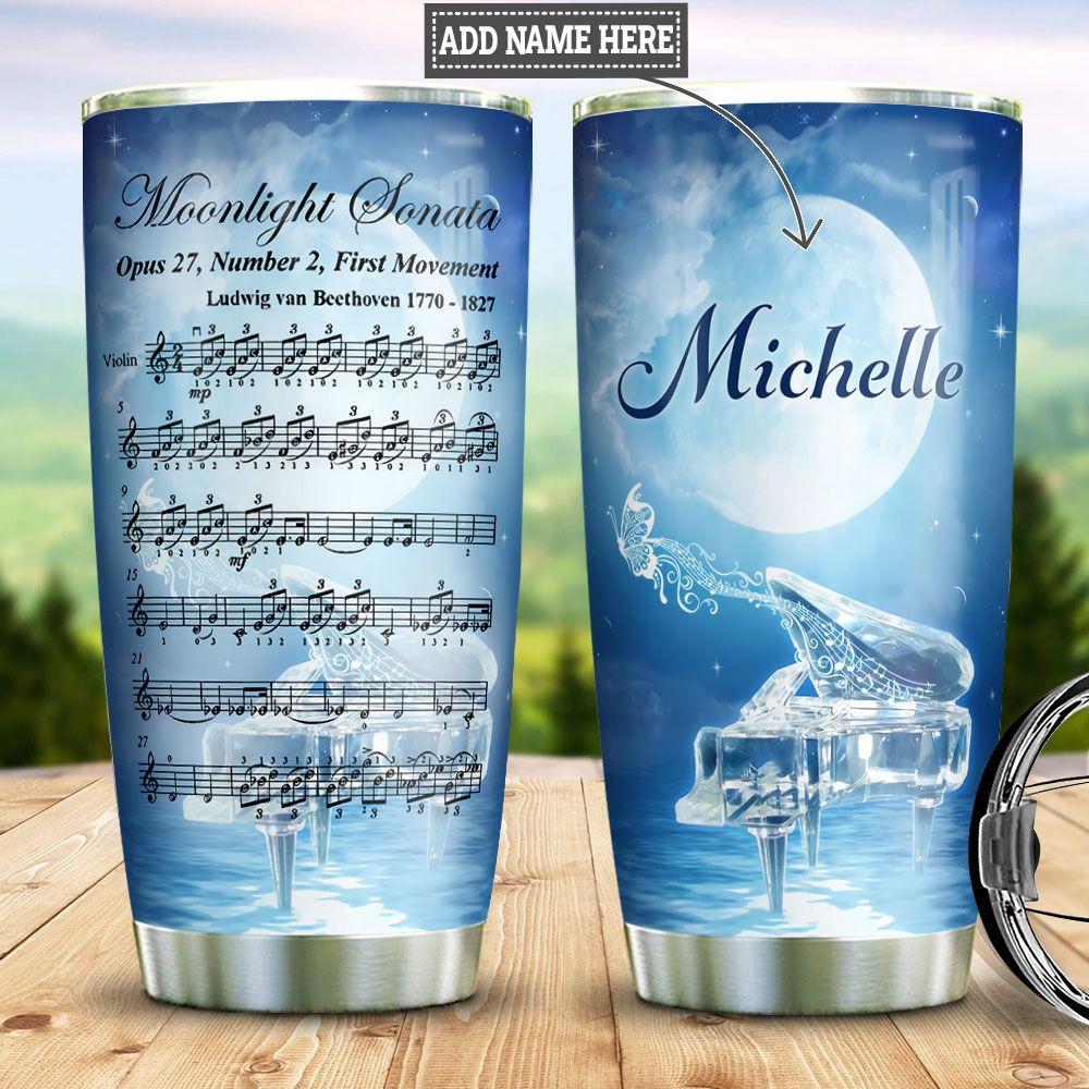 Personalized Piano Moonlight Sonata Stainless Steel Tumbler