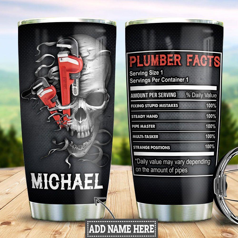 Personalized Plumber Facts Stainless Steel Tumbler