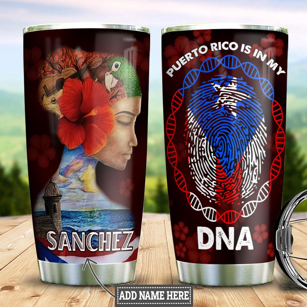 Personalized Puerto Rico Girl Stainless Steel Tumbler