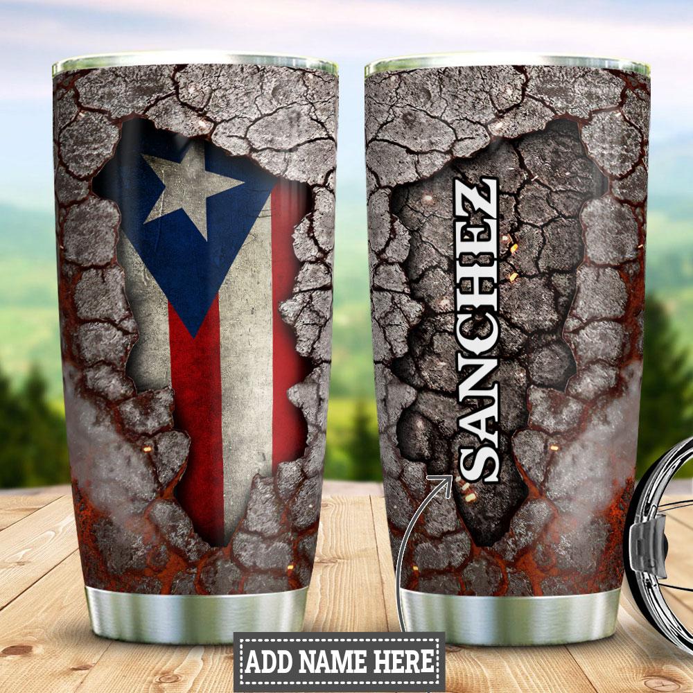 Personalized Puerto Rico Inside Stainless Steel Tumbler