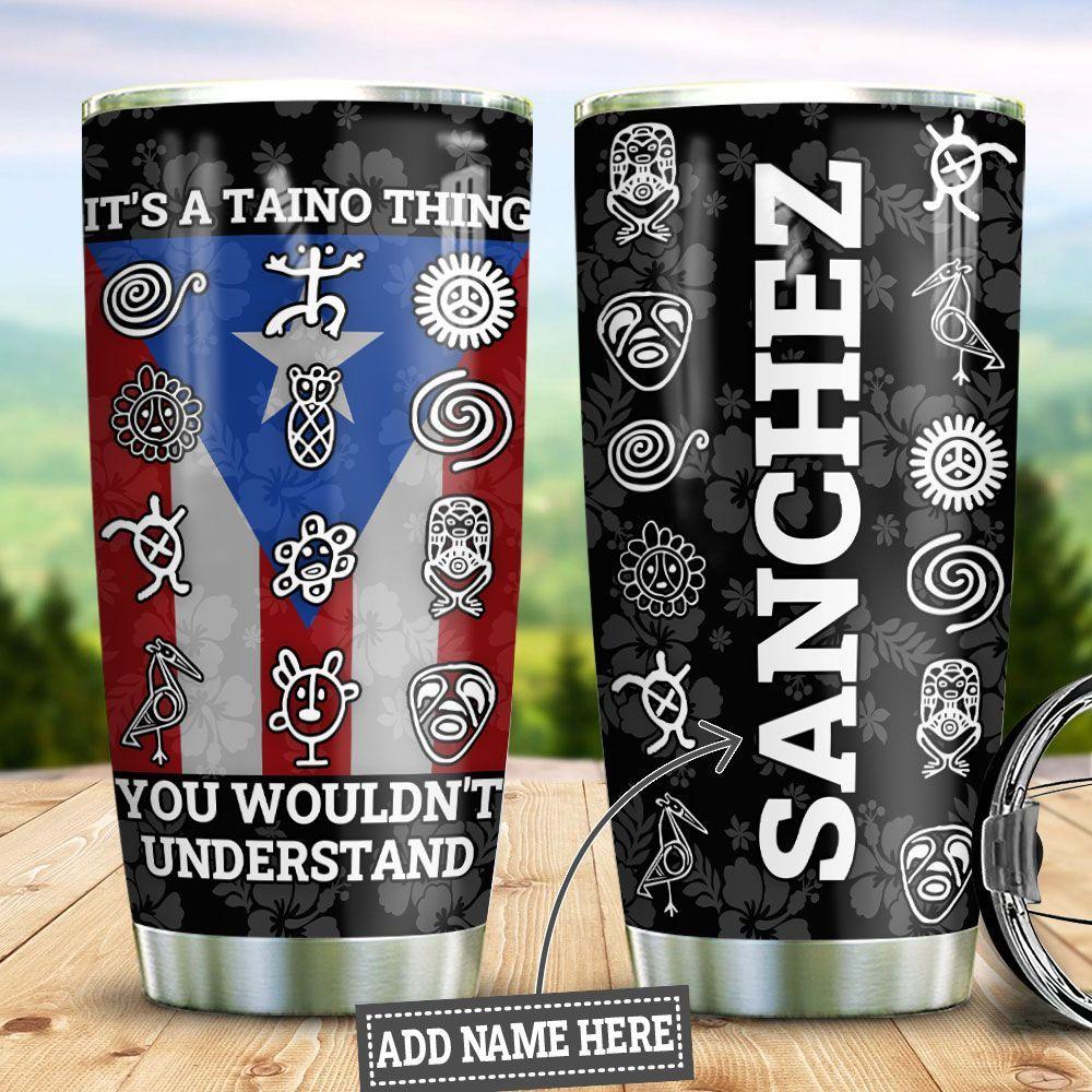 Personalized Puerto Rico Taino Things Stainless Steel Tumbler