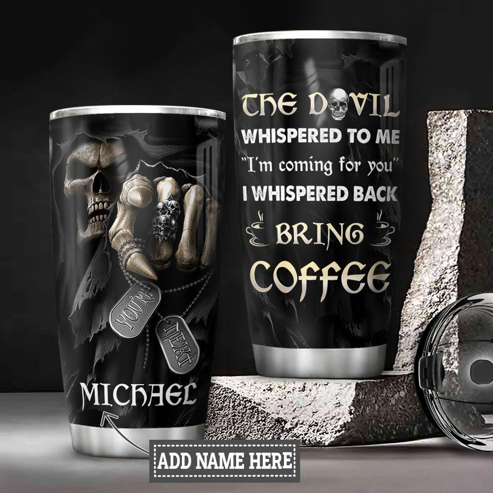 Personalized Skull Coffee Stainless Steel Tumbler
