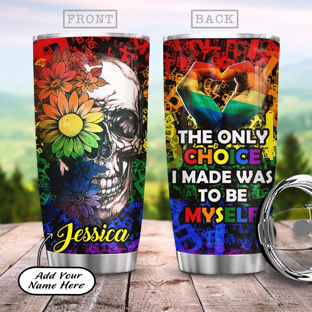 Personalized Skull LGBT Stainless Steel Tumbler