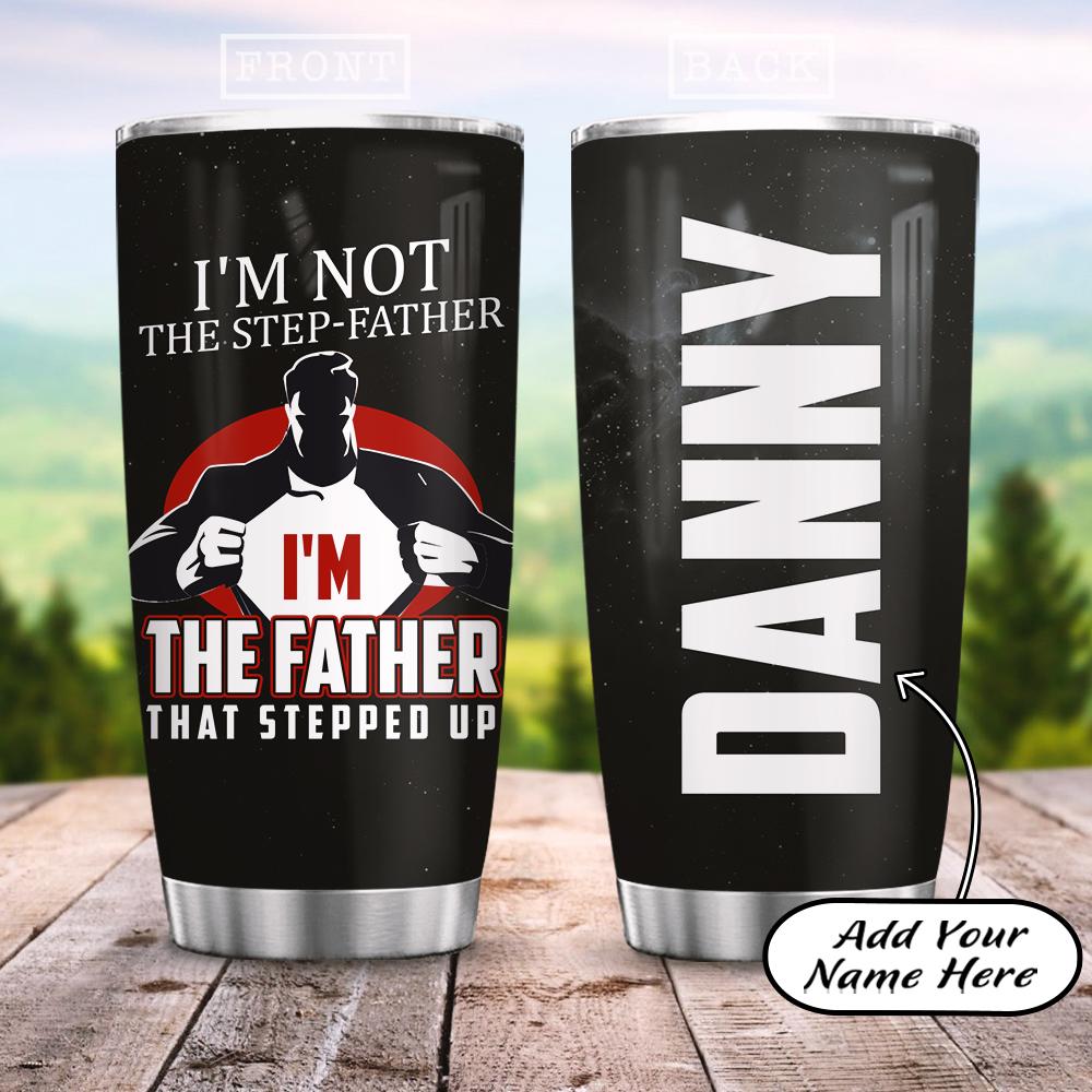 Personalized Step Dad Stainless Steel Tumbler
