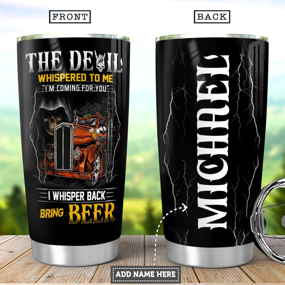 Personalized Trucker Beer Stainless Steel Tumbler