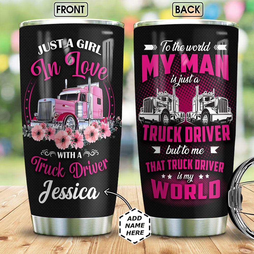 Personalized Trucker Wife Stainless Steel Tumbler