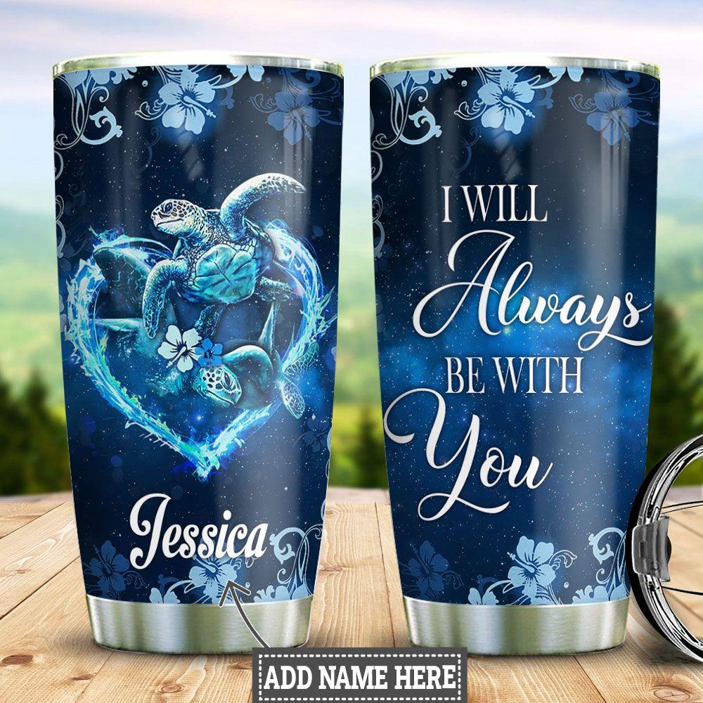 Personalized Turtle Couple Stainless Steel Tumbler
