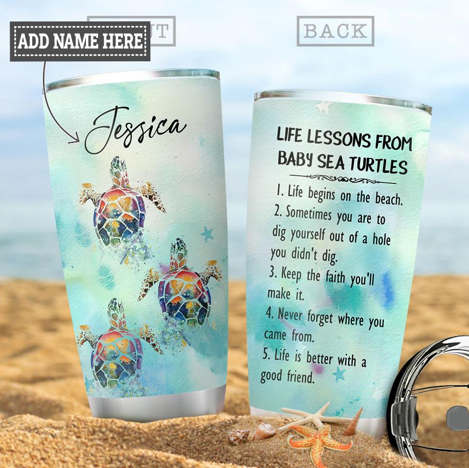 Personalized Turtle Lesson Stainless Steel Tumbler
