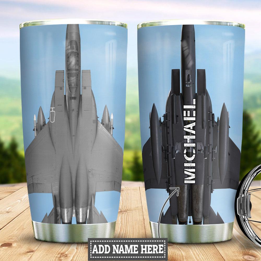 Personalized US Air Force Plane Stainless Steel Tumbler